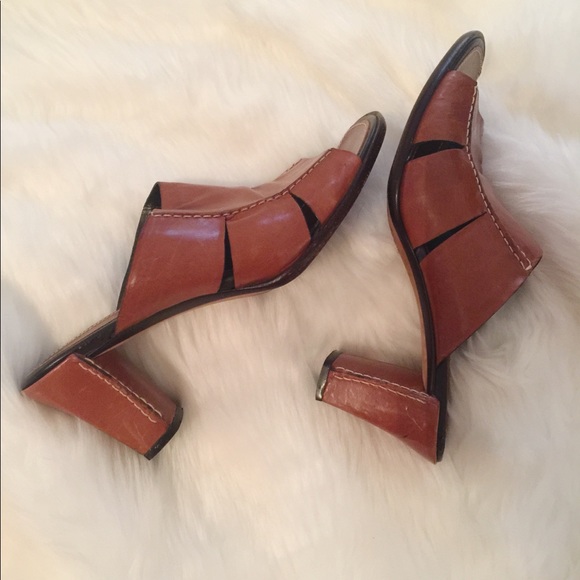 Cole Haan Shoes - COLE HAAN Brown leather sandales /slides /heels
